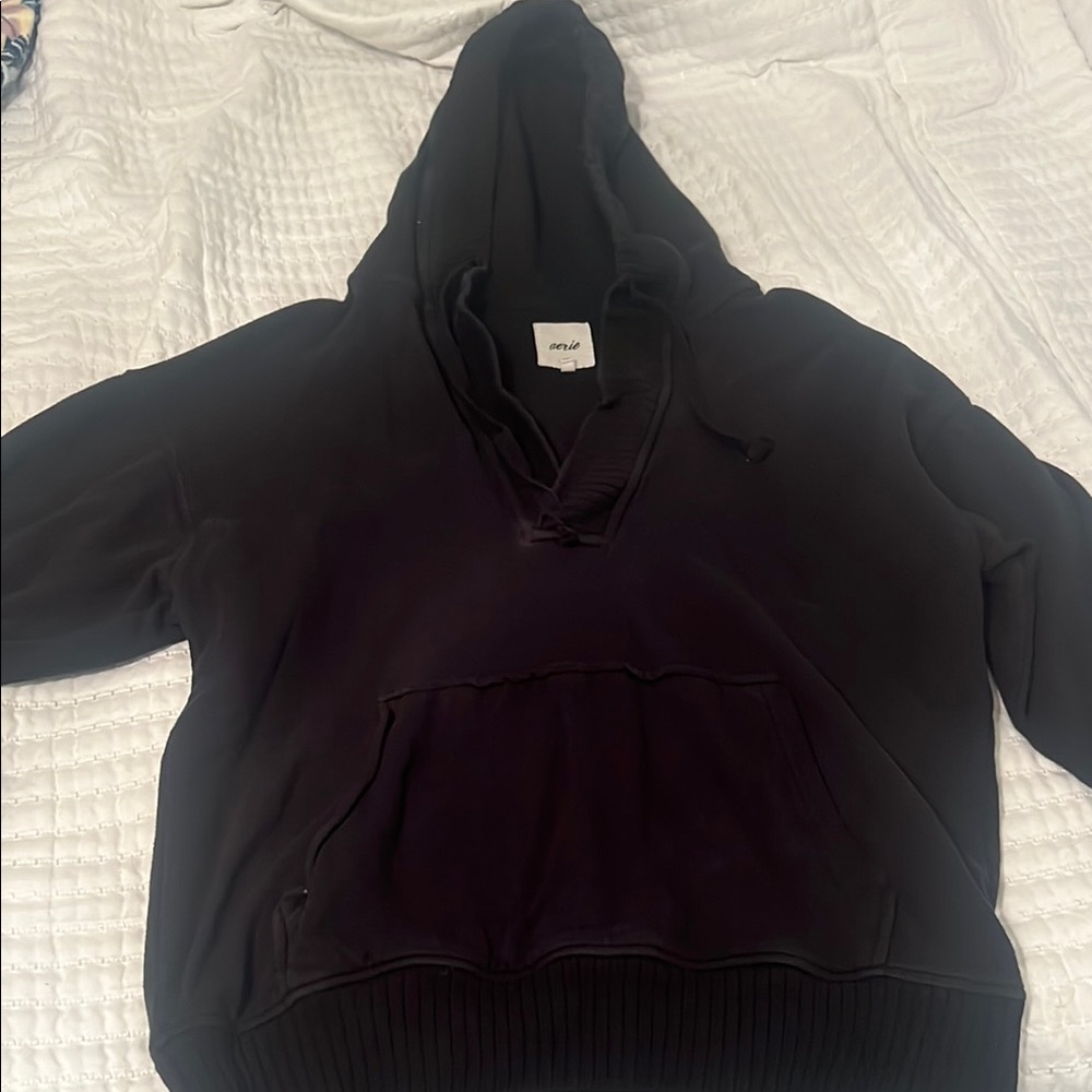 Aerie Down to Earth Henley Oversized Hoodie